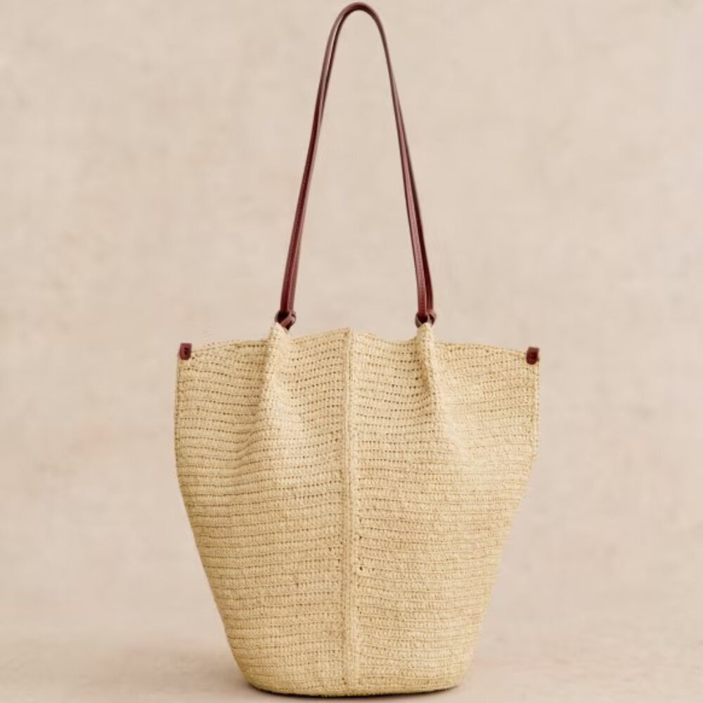 Sezane Romie Basket Bag - Natural Raffia, Brand New, Never Used